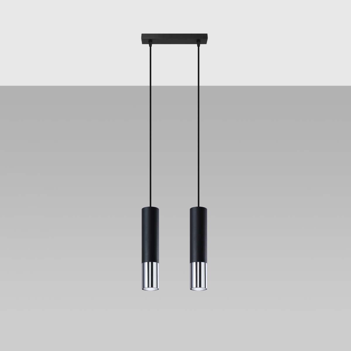 Obesna svetilka LOOPEZ 2 črna/krom