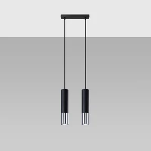 Obesna svetilka LOOPEZ 2 črna/krom