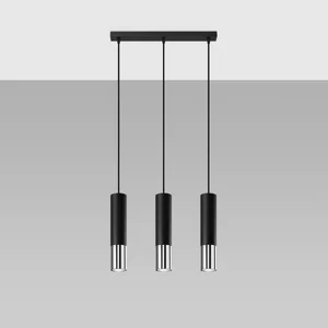 Obesna svetilka LOOPEZ 3L črna/krom