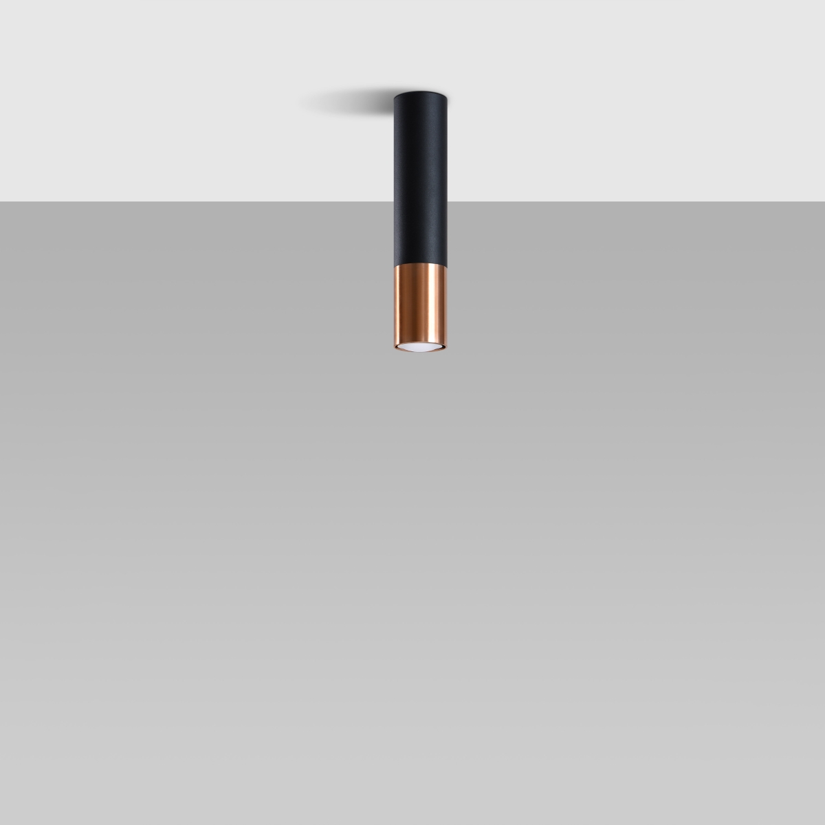 Stropna svetilka LOOPEZ črna/medena