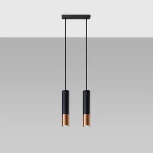 Obesna svetilka LOOPEZ 2 črna/medena