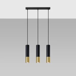 Obesna svetilka LOOPEZ 3L črna/zlata