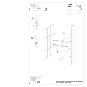 Stenska svetilka PASTELO 2 bela
