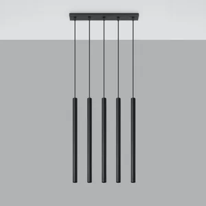 Obesna svetilka PASTELO 5 črna