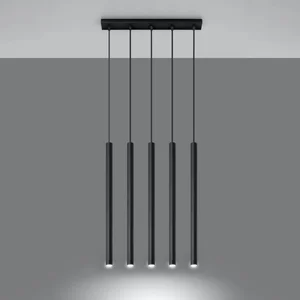 Obesna svetilka PASTELO 5 črna