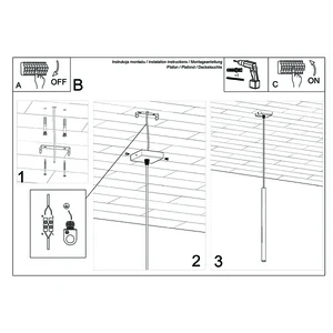Obesna svetilka PASTELO 1 krom
