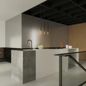 Obesna svetilka MOZAICA 3L črna/medena