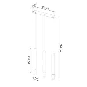 Obesna svetilka WEZYR 3 bela