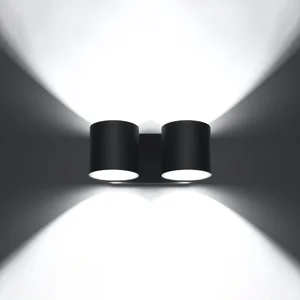 Stenska svetilka ORBIS 2 črna (26x12x10cm)