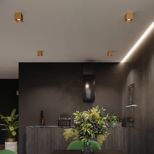 Stropna svetilka QUAD 1 zlata (10x10x10cm)