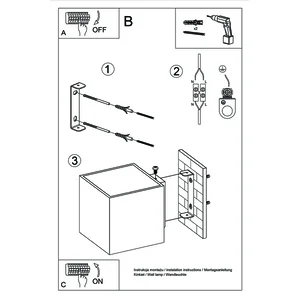 Stenska svetilka QUAD 1 zlata (10x12.5x10cm)