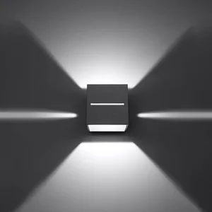 Stenska svetilka LOBO siva (10x12x10cm)