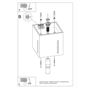 Stropna svetilka PIXAR bela (10x10x10cm)