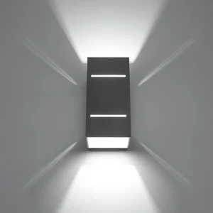 Stenska svetilka BLOCCO siva (10x12x20cm)