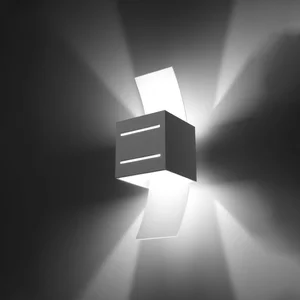 Stenska svetilka LORETO bela (10x12x30cm)