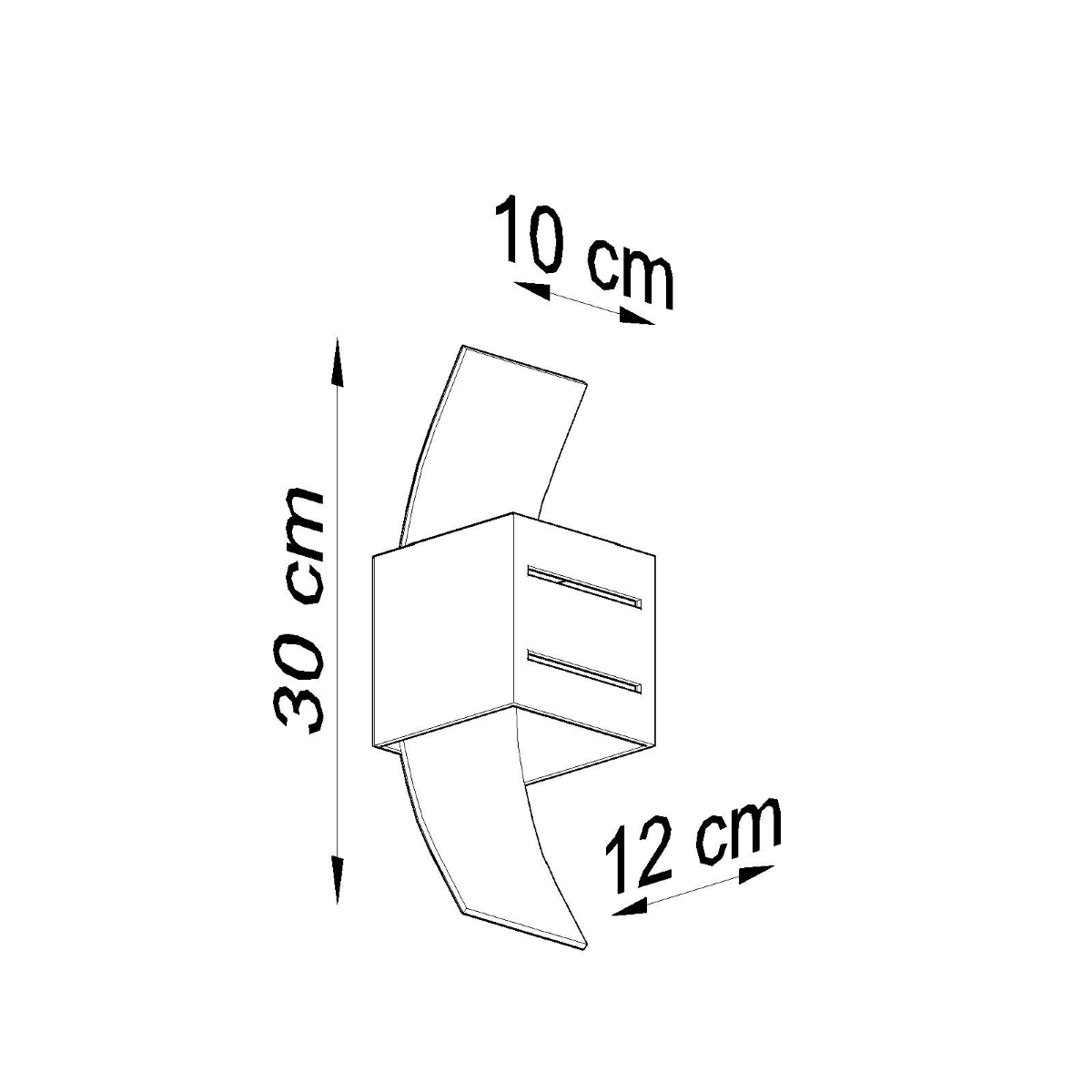 Stenska svetilka LORETO bela (10x12x30cm)