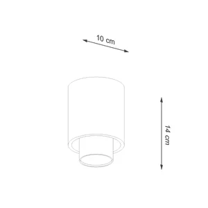 Stropna svetilka NESI črna (10x10x14cm)