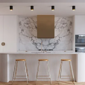 Stropna svetilka NESI črna (10x10x14cm)