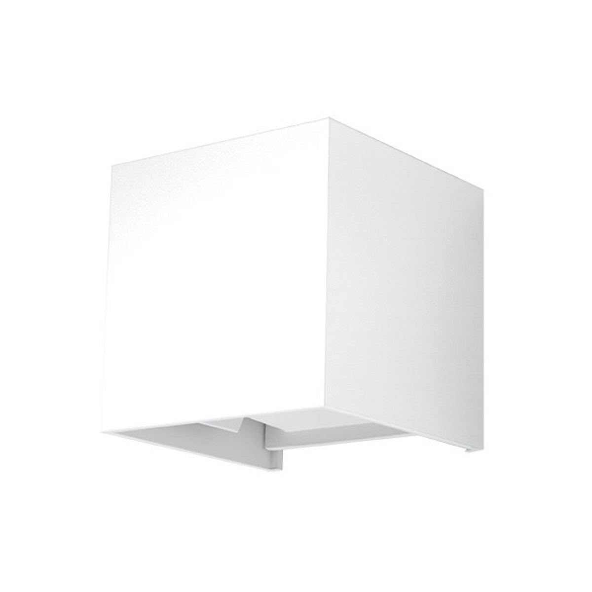 Stenska svetilka LUCA bela LED IP54 (10x10x10cm)