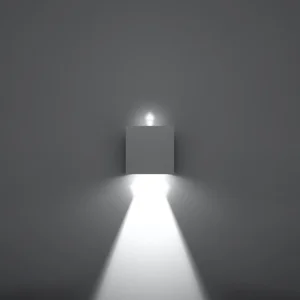 Stenska svetilka LUCA bela LED IP54 (10x10x10cm)