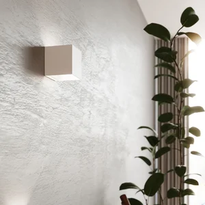 Stenska svetilka LUCA bela LED IP54 (10x10x10cm)