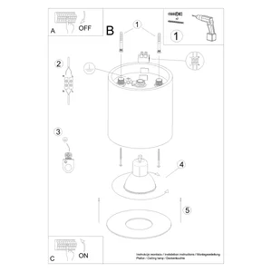 Stropna svetilka MIKA bela (12x12x11cm)