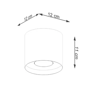 Stropna svetilka MIKA zlata (12x12x11cm)