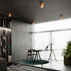 Stropna svetilka MIKA zlata (12x12x11cm)