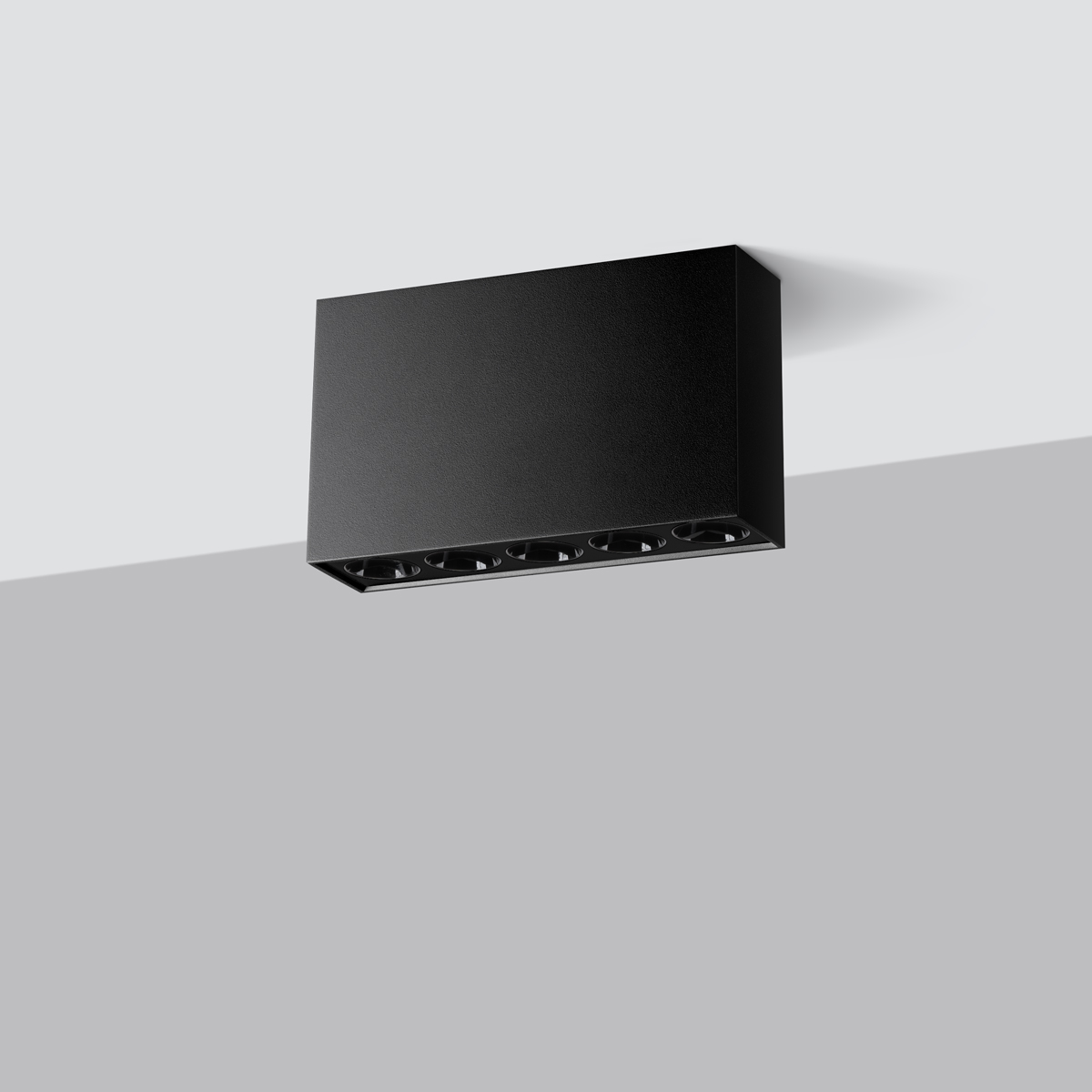 Stropna svetilka SOLE črna LED (13.7x3.5x8.3cm)