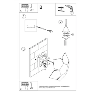 Stenska svetilka PENTA črna (30x30x8cm)