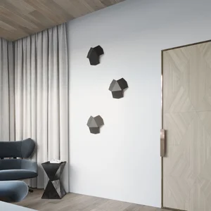 Stenska svetilka TRE črna (30x30x8cm)