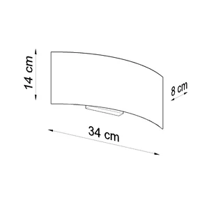 Stenska svetilka MAGNUS črna (34x8x14cm)