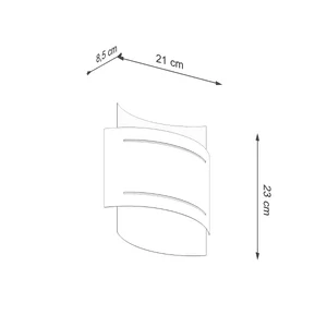 Stenska svetilka HESTIA bela (21x8.5x23cm)