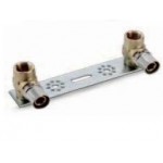 Alumplast zidni priključek dvojni Dalpex s konzolo