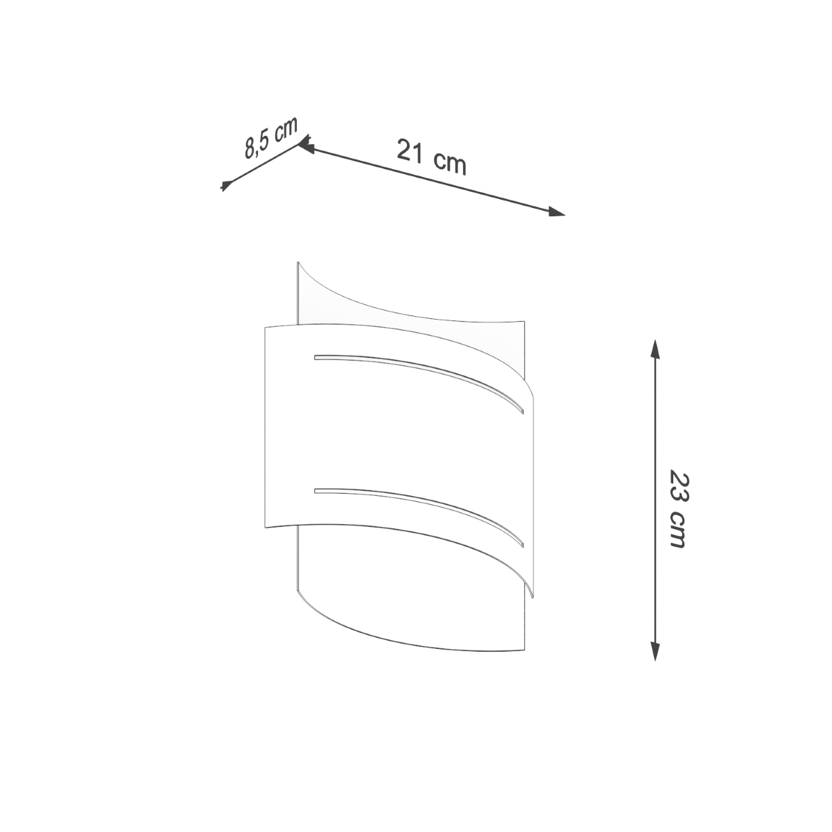 Stenska svetilka HESTIA črna (21x8.5x23cm)