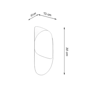 Stenska svetilka TEAR bela (13x10x30cm)