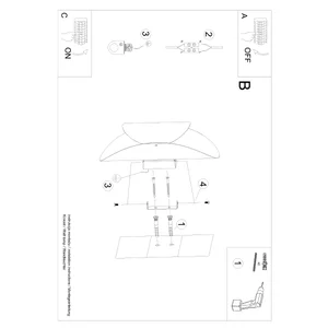 Stenska svetilka TEAR bela (13x10x30cm)
