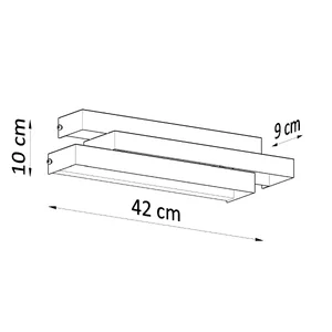 Stenska svetilka FROST (42x9x10cm)