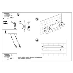 Stenska svetilka FROST (42x9x10cm)