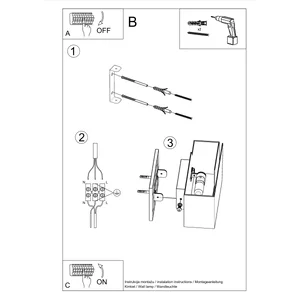 Stenska svetilka PIEGARE (20x8x10cm)