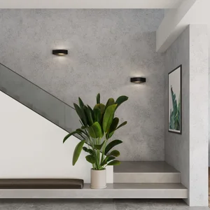 Stenska svetilka TONI črna (12x39x12cm)