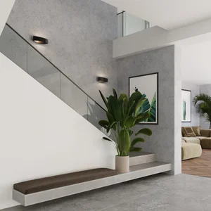 Stenska svetilka TONI črna (12x39x12cm)