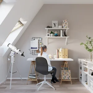 Namizna svetilka RING bela (14.5x19.5x43cm)