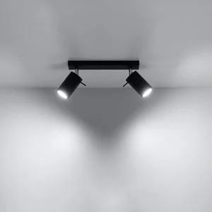 Stropna svetilka RING 2 črna (30x6x16cm)