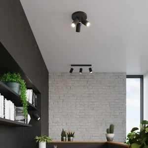 Stropna svetilka RING 3P črna (20x20x18cm)