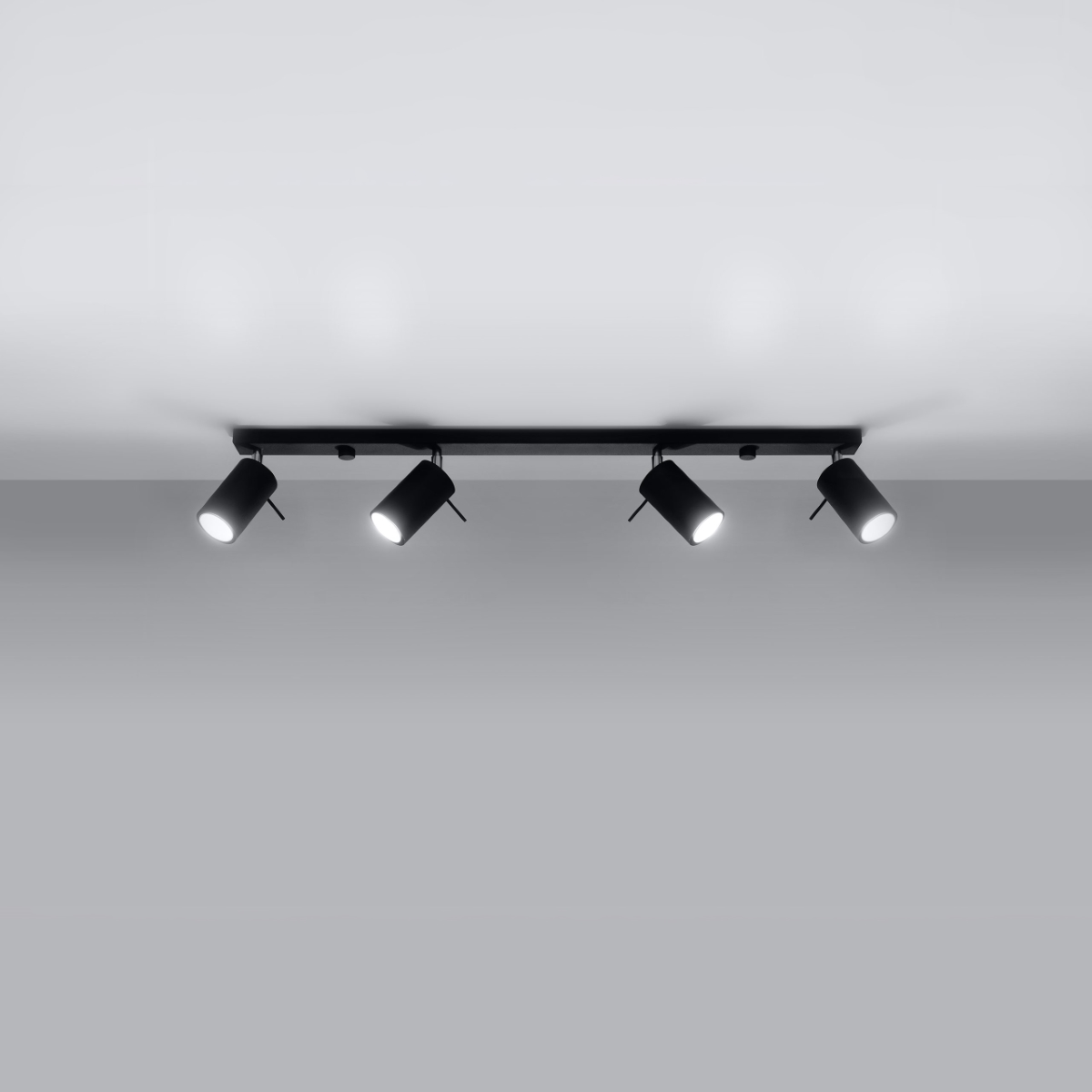 Stropna svetilka RING 4L črna (80x6x16cm)