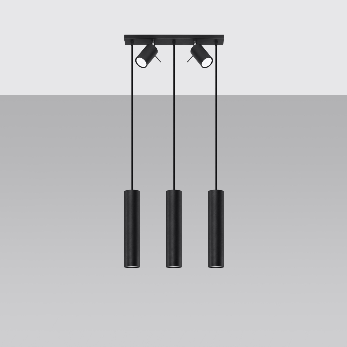 Obesna svetilka RING 3 črna (45x5x100cm)
