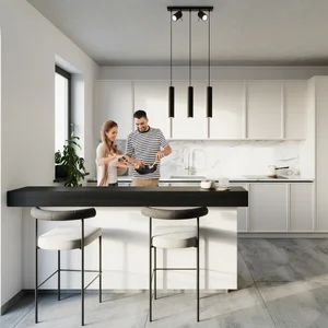 Obesna svetilka RING 3 črna (45x5x100cm)