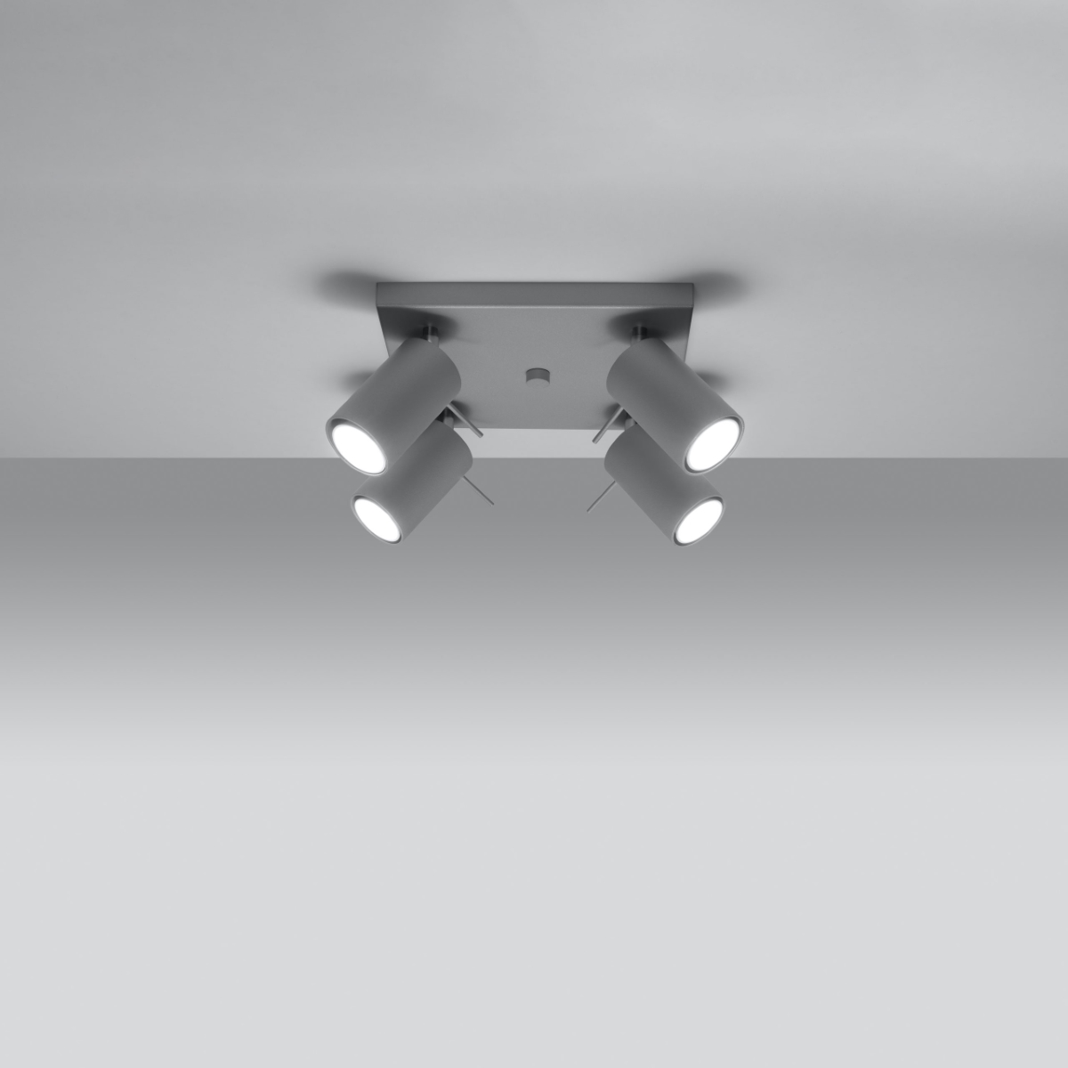 Stropna svetilka RING 4 siva (25x25x16cm)