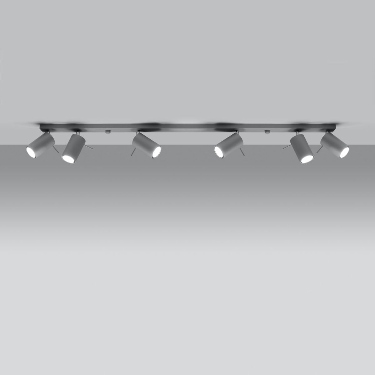 Stropna svetilka RING 6L siva (118x6x16cm)